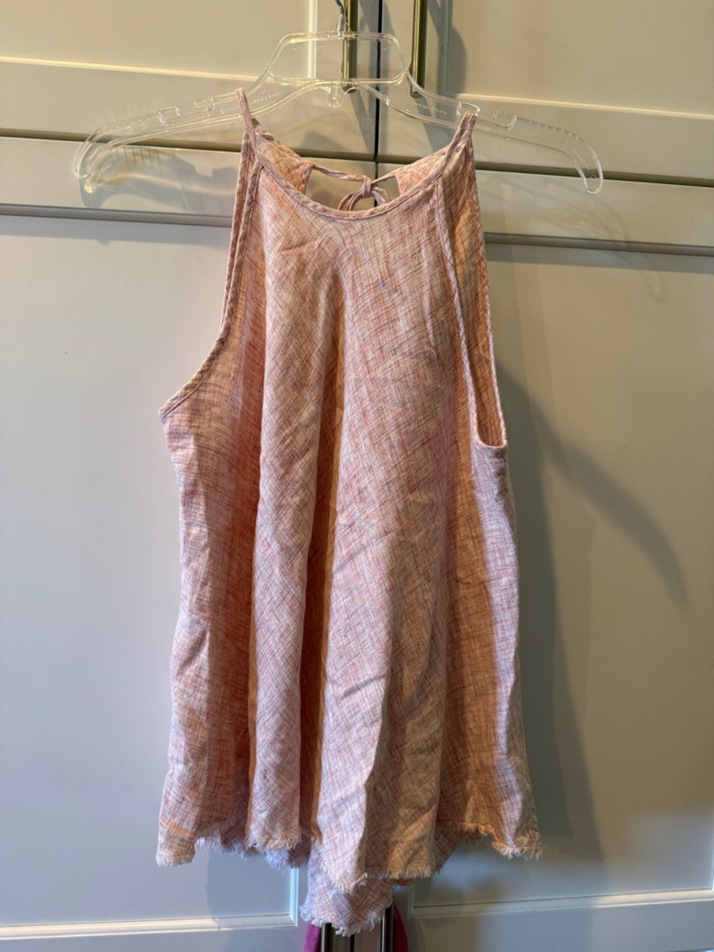 cloth & stone Blush Pink Textured Sleeveless Tank